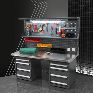 Établi supérieur en acier résistant industriel Spécifications complètes Stockage modulaire de <span class=keywords><strong>garage</strong></span> Acier inoxydable OEM personnalisable pour - Product Image 4