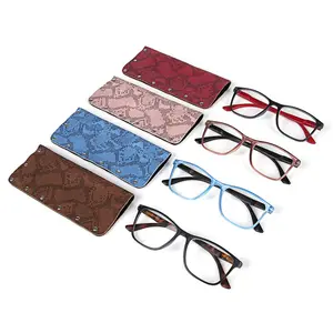 Wholesale Free Sample Fancy Oversized Luxury Retro Large Strength Recycling Round Women Reading Glasses With Pouch