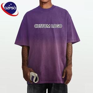 QZFSO ácido lavado pesado en blanco liso camiseta desgastada de gran tamaño hombres Streetwear gráfico camiseta personalizada camisetas y pantalones cortos conjuntos - Product Image 2