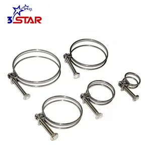 Collier de serrage pour tuyau de lave-linge en acier inoxydable, clips et colliers de serrage à <span class=keywords><strong>double</strong></span> fil - Product Image 5