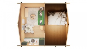 Toit à pignon Nouvelle-Zélande Australie Maison en bois préfabriquée Petite maison confortable beau jardin Maison de vacances et de loisirs - Product Image 3