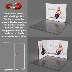 Custom LED SEG Pop <b>Up</b> <b>Light</b> <b>Box</b> Display Folding Backlit Lightbox Banner Stand for Trade Show Backdrop with Fabric Print Tension - Product Image 6