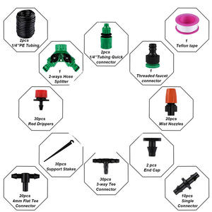 Kit d'irrigation goutte à goutte 30m 50 têtes, économe en eau, pour pots de fleurs de balcon, arrosage des plantes, en PVC et ABS - Product Image 5