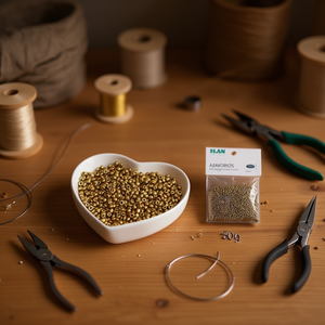 Ilan Abalorios Perline Dorate da 3mm 50g per Creazione di Gioielli - Product Image 4