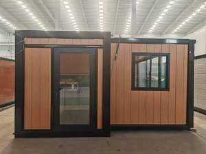 Casa Contenedor Expandible Plegable Prefabricada de Lujo de 20 Pies de Acero Plano, Panel Sándwich, Elementos de Madera, Diseño Moderno, Instalación Rápida, Abierta - Product Image 3