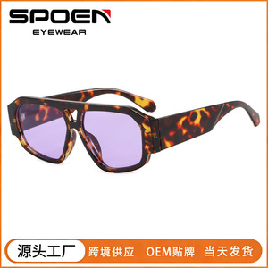 Gafas de Sol C1 con Montura Completa, Lentes Esféricas de Plástico, Protección UV400, Gafas Deportivas de Moda para Hombre - Product Image 5
