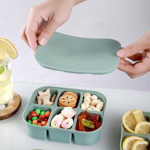 Plateau de congélation en silicone à six compartiments pour aliments pour bébés, conteneur alimentaire pour enfants, moule à glace en silicone de qualité alimentaire sans BPA, vente en gros - Product Image 1