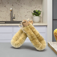 Brosse à vaisselle en fibre de coco naturelle, brosse de nettoyage de cuisine à manche en bois, brosse à récurer écologique pour la vaisselle et les ustensiles de table