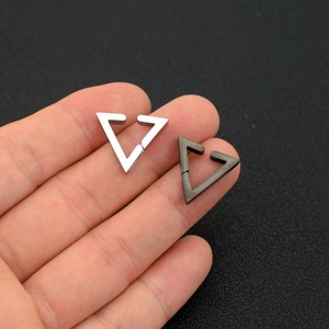 2026 Hot Selling Popular Simple Niche Design Triangle Ear Clip Unisex's Stainless Steel <b>Earrings</b> Trendy Jewelry Wholesale - Product Image 1
