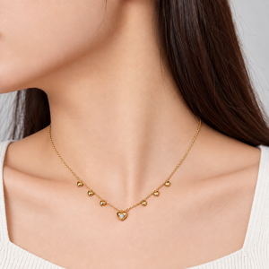 Collar con Colgante de Zirconia en Forma de Y, Acero Inoxidable, Chapado en Oro de 14K, Colores Oro y Plata, 400 mm + 60 mm, 4.5 g - Product Image 5