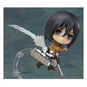 Mikasa Ackerman 365 Homem Argila Anime PVC Action Figure Brinquedos Vinyl Boneca Coleção Modelo # Coleção Nendoroi