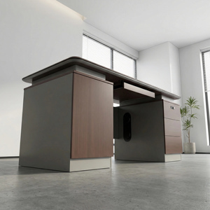Bureau de personnel de bureau pratique avec surface de travail spacieuse et rangement à tiroirs pour les tâches administratives quotidiennes - Product Image 5