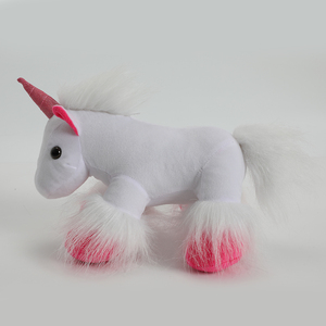 Atractivo Peluche <span class=keywords><strong>de</strong></span> Unicornio Blanco |   Diseño <span class=keywords><strong>de</strong></span> Cuernos con Brillantina Rosa y Puños Esponjosos para Niños a la Moda y para Regalos - Product Image 3