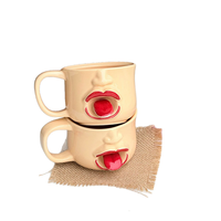 Mug en céramique amusant avec langue sortie, cadeau créatif unique et exquis