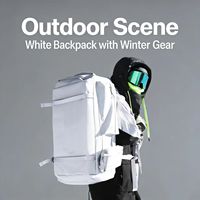 Sac à ski de grande capacité 55L à trois compartiments avec rangement indépendant pour casque et raquettes à neige, sac à dos de ski imperméable