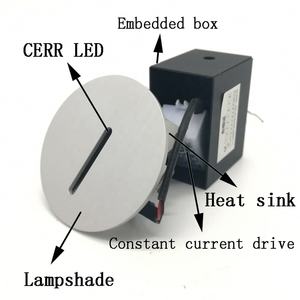 Lámpara de <span class=keywords><strong>escalera</strong></span> empotrada para interiores <span class=keywords><strong>Luz</strong></span> de paso de AC85-265V, para <span class=keywords><strong>escalera</strong></span>, pasillo, pared, candelabro, Led - Product Image 4