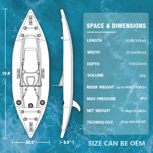 OEM venta al por mayor inflable <span class=keywords><strong>Kayak</strong></span> Drop Stitch barco de pesca <span class=keywords><strong>2</strong></span> personas <span class=keywords><strong>Kayak</strong></span> para la venta - Product Image 3
