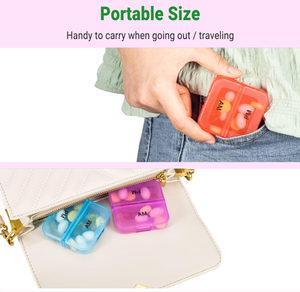 กล่องใส่ยา 2 ครั้งต่อวัน แบบรายสัปดาห์ 7 วัน กล่องยาแบบรายวันเช้า-เย็น พร้อมช่องเปิดขนาดใหญ่สองด้านเพื่อความสะดวกในการใช้งาน - Product Image 6