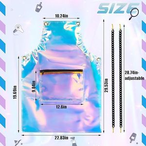 <span class=keywords><strong>Delantal</strong></span> <span class=keywords><strong>impermeable</strong></span> transparente ajustable transparente de 4 colores con bolsillos grandes TPU adecuado para delantales de <span class=keywords><strong>peluquería</strong></span> - Product Image 2