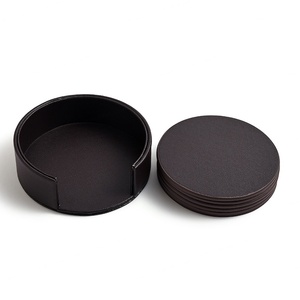 Classical Brass Plated Set of 6PCS Custom Coffee Drink Metal <b>Coaster</b> - Product Image 5