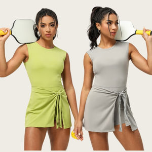 Vestido Deportivo Elegante para Mujer con Abertura Lateral para Golf, Ejercicio, Fitness, Tenis, Yoga, con Shorts Integrados y Cordones - Product Image 1