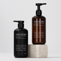 Emballage de shampooing après-shampooing de luxe avec LOGO personnalisé imprimé de 500ml bouteille en plastique PET avec pompe à lotion sous pression