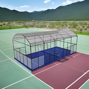 Pista de Pádel Estándar para Interiores y Exteriores con Diseño Panorámico, Césped Artificial, Tamaño Personalizable, Estructura de Acero - Product Image 3