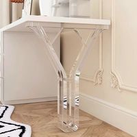 Pieds de table de bureau en acrylique transparents modernes Meubles de salon avec support de pied suspendu Nouveau style Usage général pour la maison
