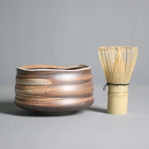 Vente en gros de bols à matcha rétro faits à la main avec logo personnalisé japonais bols à thé matcha en céramique glaçure Chawan de haute qualité - Product Image 5