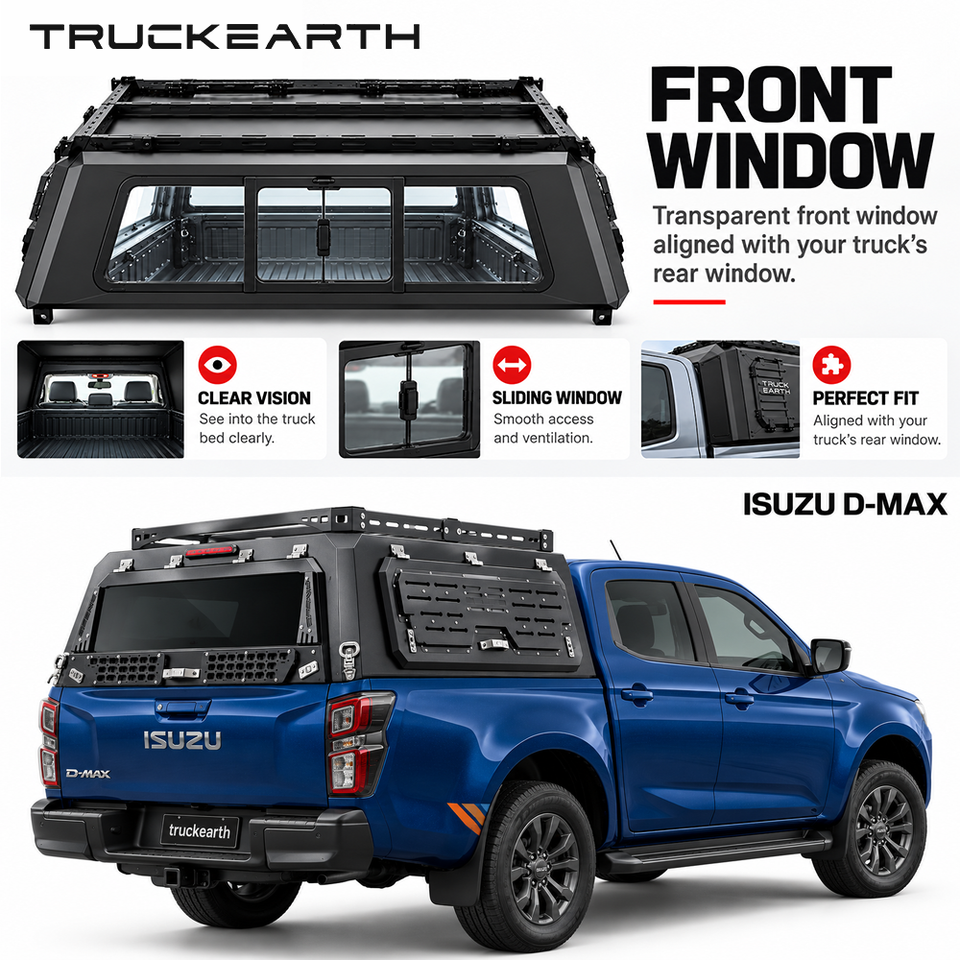 TE Isuzu D-Max Truck Canopy Aluminum Alloy Hardtop Truck Topper Modular ...
