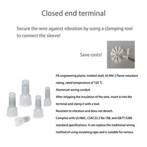 Connecteur de fil électrique à épissure rapide <span class=keywords><strong>HEAVYPOWER</strong></span>, tube en cuivre, nylon PA66, connecteurs à brancher, bornes fermées, joint de fil, 12-24 - Product Image 4