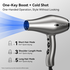 ไดร์เป่าผม FirePhoenix Professional 2400W มอเตอร์ BLDC เสียงเบา <span class=keywords><strong>4</strong></span> ระดับความร้อน พร้อมปุ่มบูสต์+กดยาวเพื่อเป่าลมเย็น สายยาว 3.5 เมตร - Product Image 4