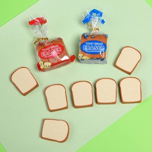 Bánh mì hình tẩy cho trẻ em Mini mới lạ bánh mì nướng bánh mì tẩy dễ thương vui vẻ thực phẩm bút chì tẩy cho lớp học phần thưởng bên - Product Image 4