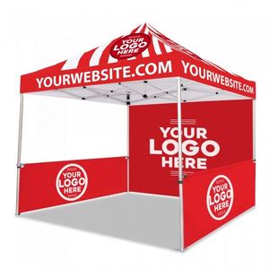Custom 10x10 Portable Pop-up Advertising <b>Tent</b> <b>Canopy</b> Waterproof Folding Fire Retardant UV Resistant Aluminum Frame for Trade - Product Image 1