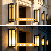 BOHONG Applique murale LED carrée populaire et durable pour jardin paysager, en acier inoxydable 304, effet marbre, étanche IP65, 16W, garantie 5 ans pour l'extérieur