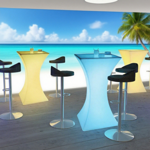 Mesa de bar con luces LED modernas que cambian de Color, muebles de hierro con luces impermeables para el hogar, el hotel, el supermercado, el parque y el Club - Product Image 3