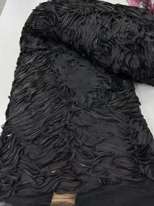 Tela de encaje rojo vino, cinta 3D, encaje francés, cinta hecha a mano, tela bordada, vestido de flores <span class=keywords><strong>Ross</strong></span>, encaje para vestido de novia - Product Image 6