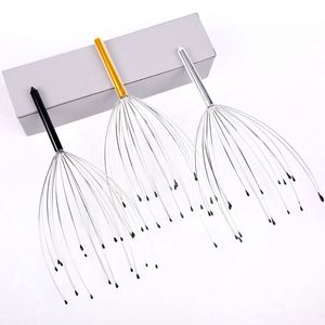 White <b>Box</b> 20Claws Octopus Relax Hair Scalp Scratcher Manual <b>Tool</b> <b>Metal</b> Head Massager - Product Image 1