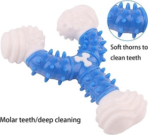 Nuovo commercio all'ingrosso di cane giocattoli da masticare TPR formazione morso resistenza denti bastone molare forma di osso materiale plastico corda cane gioco gatti - Product Image 3