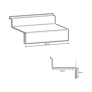 Étagère murale en acrylique transparent avec bande de prix, Parede Ripas, porte-billets intégré, présentoir à chaussures pour mur à rainures - Product Image 3