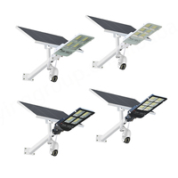 Cámara de Seguridad Exterior LED de 100W con Energía Solar, Visión Nocturna Infrarroja, Detección de Movimiento Humano, IP65, Vigilancia 24 Horas