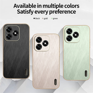 Coque arrière en TPU PC résistant aux chocs Lichicase, effet soie dorée, pour <span class=keywords><strong>Honor</strong></span> X5C X5C Plus - Product Image 1