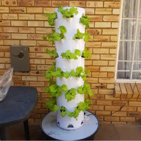 Torre de jardinagem vertical de morango g & n, torre de jardinagem hidropônica para cultivo de legumes, sistema de cultivo de plástico 75*75*45cm