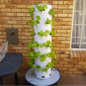 G & N Pot Menara Berkebun Vertikal, Menara Tumbuh Vertikal Hidroponik Sistem Sayuran Tumbuh Menara Plastik 75*75*45Cm