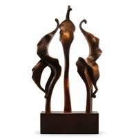 Sculpture Abstraite Moderne en Acier Inoxydable à Trois Colonnes, Statue d'Art Organique, Commande en Gros pour Projets Hôteliers et Commerciaux
