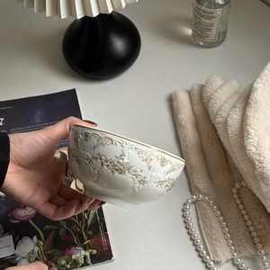 Service de vaisselle en céramique imprimé floral vintage européen avec motif gaufré, assiettes de dîner pour événements de mariage, vente en gros - Product Image 6