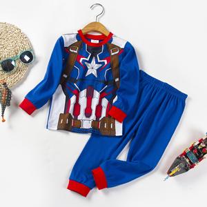 Set Piyama Pakaian Rumah Katun Anak Laki-laki Setelan Anak 2-7 Tahun Pakaian Tidur Gambar Kartun Lembut Nyaman Pakaian Pesta Anak-anak Dua Potong - Product Image 6