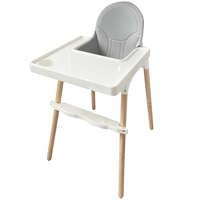 Chaise haute multifonction pour bébé, réglable en hauteur, siège de repas en bois, 2 en 1, chaise d'alimentation pour enfants