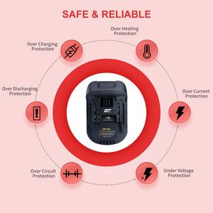 Adaptador de Batería de Iones de Litio DM18M para Baterías <span class=keywords><strong>Dewalt</strong></span> <span class=keywords><strong>Milwaukee</strong></span> de 18V a Herramientas Eléctricas Inalámbricas <span class=keywords><strong>Makita</strong></span> de 18V Convertidor de Accesorios de Batería - Product Image 5