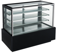 Vitrine réfrigérée pour gâteaux DUKERS, modèle sur pied, acier inoxydable, verre trempé, 3 étagères, multi-plateaux, dégivrage automatique 2